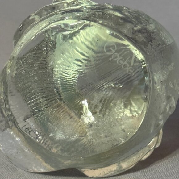 Vintage Goebel Hummel Glass Duck Anthropomorphic Smile Bird Paperweight Figurine - Picture 4 of 4